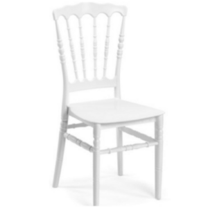 Chaise Napoléon blanche élégante – location mobilier pour évènement et mariage