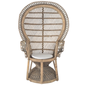 Fauteuil Emmanuelle rotin pour location mobilier événementiel