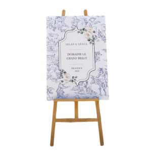 Chevalet en bois pour panneaux décoratifs événementiels