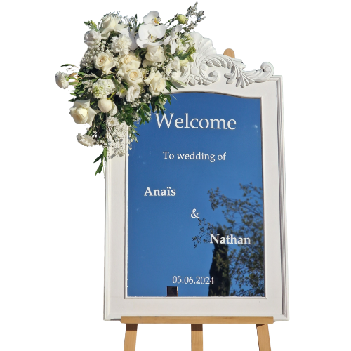 Miroir vertical pour décoration événementielle