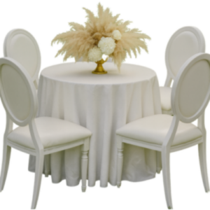Table ronde 75 cm en location, idéale pour petits espaces et aménagements d’événements